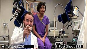 freshman gets mandatory hitachi orgasm from nurse - jackie banes