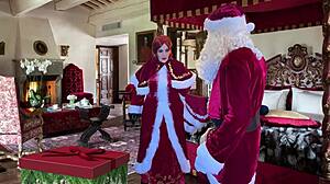 granny carmen claus doggystyle fuck and elvish creampie