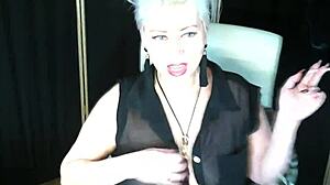 my stepmom turns into a webcam whore for me