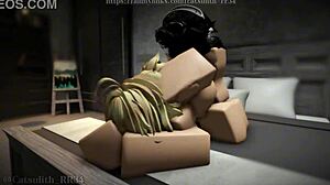 Blonde country girl endures rough blowjob and creampie