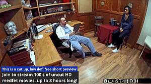 student jackie banes got caught sucking the doctor's cock and got blasted with cum in the hospital