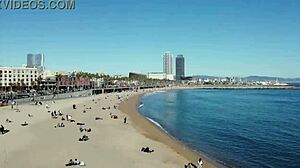 Spectacular blonde European visits Barcelona with Victor Bloom