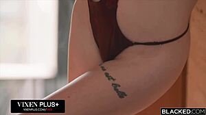 Blacked tiny tight redhead Madi Collins gets stretched by a monster BBC