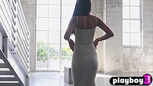 Cute All-Natural Asian Babe Stripteases, Exposing Hot Small Tits