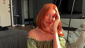 Freaky Redhead Stepsister Persuaded for Homemade Swing Sex