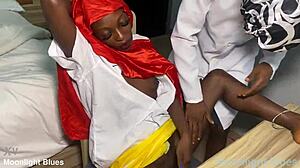 Ebony Petite Student Seduces Teacher Before Christmas Vacation