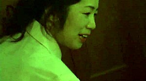 Japanese couple with small tits hairy pussy fucking daytime