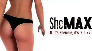 Adorable Ladyboy Jerks Huge Shecock Closeup!