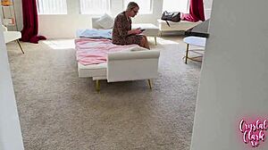 stepmom misses her flight home and gets naughty