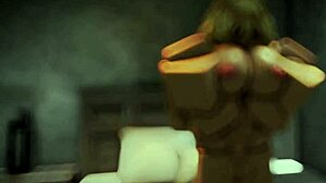 Blonde country girl endures rough blowjob and creampie