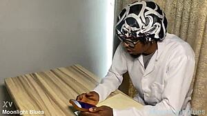 Ebony Petite Student Seduces Teacher Before Christmas Vacation