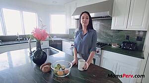 Busty Milf Step Mom Enjoys Kitchen Activities With Brooke Beretta