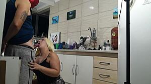 Fucking hot stepmother in the kitchen 🔥