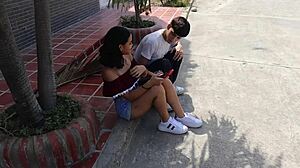 Hot Colombian Teen Calls Stepbrother for Taboo Homemade Fuck with Blowjob Creampie and Rough Riding