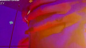 Sensual seduction with oiled body and teasing striptease.