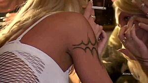 intriguing backstage before filming a porn movie, getting ready for anal sex