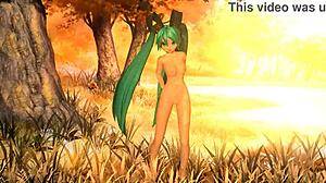Hatsune Miku nude bunny costume in velvet arabesque project diva mod