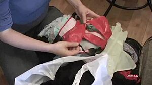 intriguing backstage before filming a porn movie, getting ready for anal sex