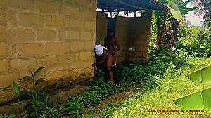 Quickie with bbw step mother in backyard