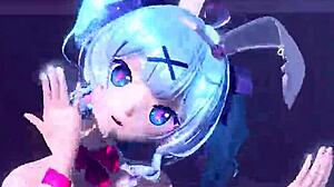 hatsune miku age age again project diva nude mod bunny costume goddess
