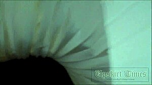 this hot blonde has an amazing upskirt