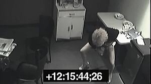 Blonde Slut Secretly Pisses in Her Rival's Office Lunch