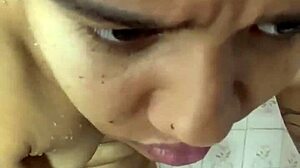 I cought this morena peeing and masturbating on hidden cam