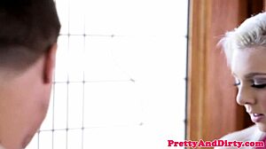 My favorite busty babe squirts sucking pounding cock