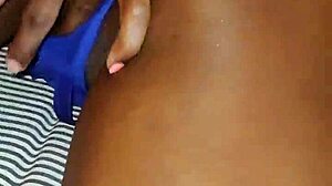 on my way to bed in my blue lingerie to touch myself a little