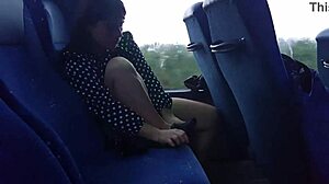 Hot Mom Seduces Stranger on Public Bus