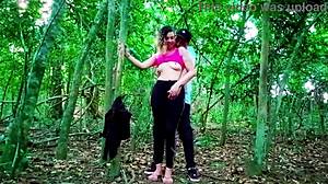 I met a naughty country girl on the street and took her deep into the woods for wild outdoor sex