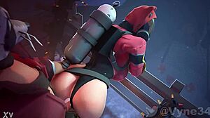 Femme Pyro Teases With Big Ass, Tits, And Monster Cock