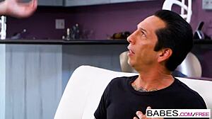 Blonde Babe Lily Rader in Black Theme