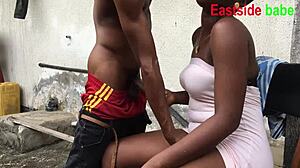 Landlord's Daughter Insists on Hardcore Outdoor Banging with Ebony BBC and Chubby Partner