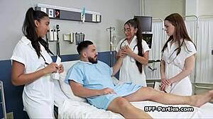 naughty doctors feel intense pleasure in hospital foursome