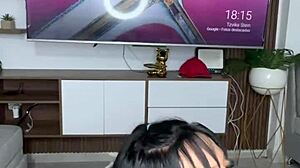 Beautiful Latina Plays With Her Dildos