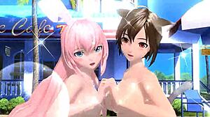 Megurine Luka And Meiko In Summer Idol Nude Mod Full Exposure.