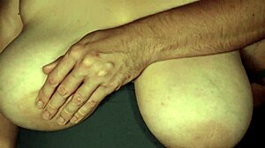 hard nipple sucking and playful teasing with big natural tits