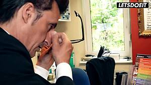 Big Tits Brunette Barbara Bieber Seduced and Fucked by Businessman.