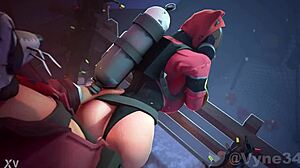 Femme Pyro Teases With Big Ass, Tits, And Monster Cock