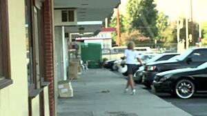 blonde milf secretary mellanie monroe uses her big boobs to seduce men