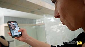 Mature Czech Janet Alfano Starts Shower and Ends Fucking Young Cock