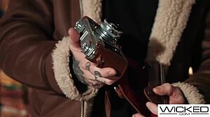 super hot blonde model strips and fucks passionately