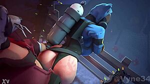 Femme Pyro Teases With Big Ass, Tits, And Monster Cock