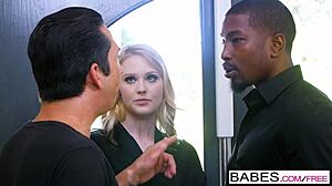 Blonde Babe Lily Rader in Black Theme