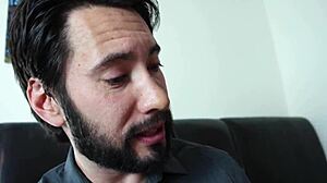 Licking Shaved Pussy of Brunette Girl and Intense Fucking.