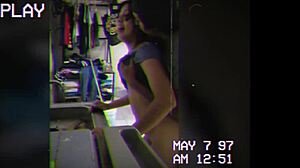 Old VHS homemade compilation of beautiful brunette Latina moaning in POV doggystyle blowjob 😍