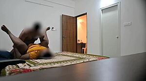 blowjob and hard fucking while the maid cleans the room