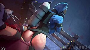 Femme Pyro Teases With Big Ass, Tits, And Monster Cock