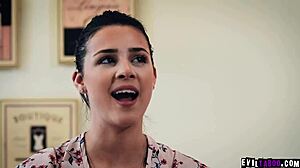 Evil Katie Morgan and Jay Romero manipulate naive teen Kylie Rocket to surrender her virginity in hardcore scene